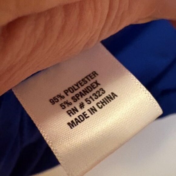 Cynthia Steffe Royal Blue Matte Jersey Dolman Sleeve Draped Band Top Size Large - Picture 6 of 6